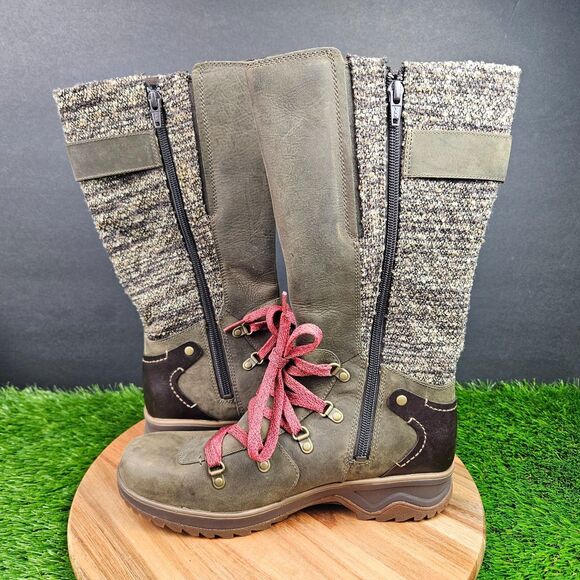 Merrell Eventyr Bungee Cord Waterproof Leather Women’s Hiking Tall Boots Sz 8.5 - Picture 9 of 13